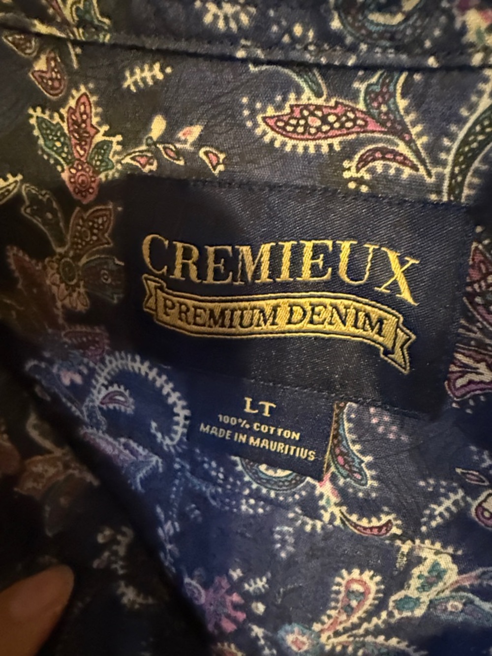 Daniel Cremieux Navy Blue Floral Button-Down Shirt - Picture 2 of 2